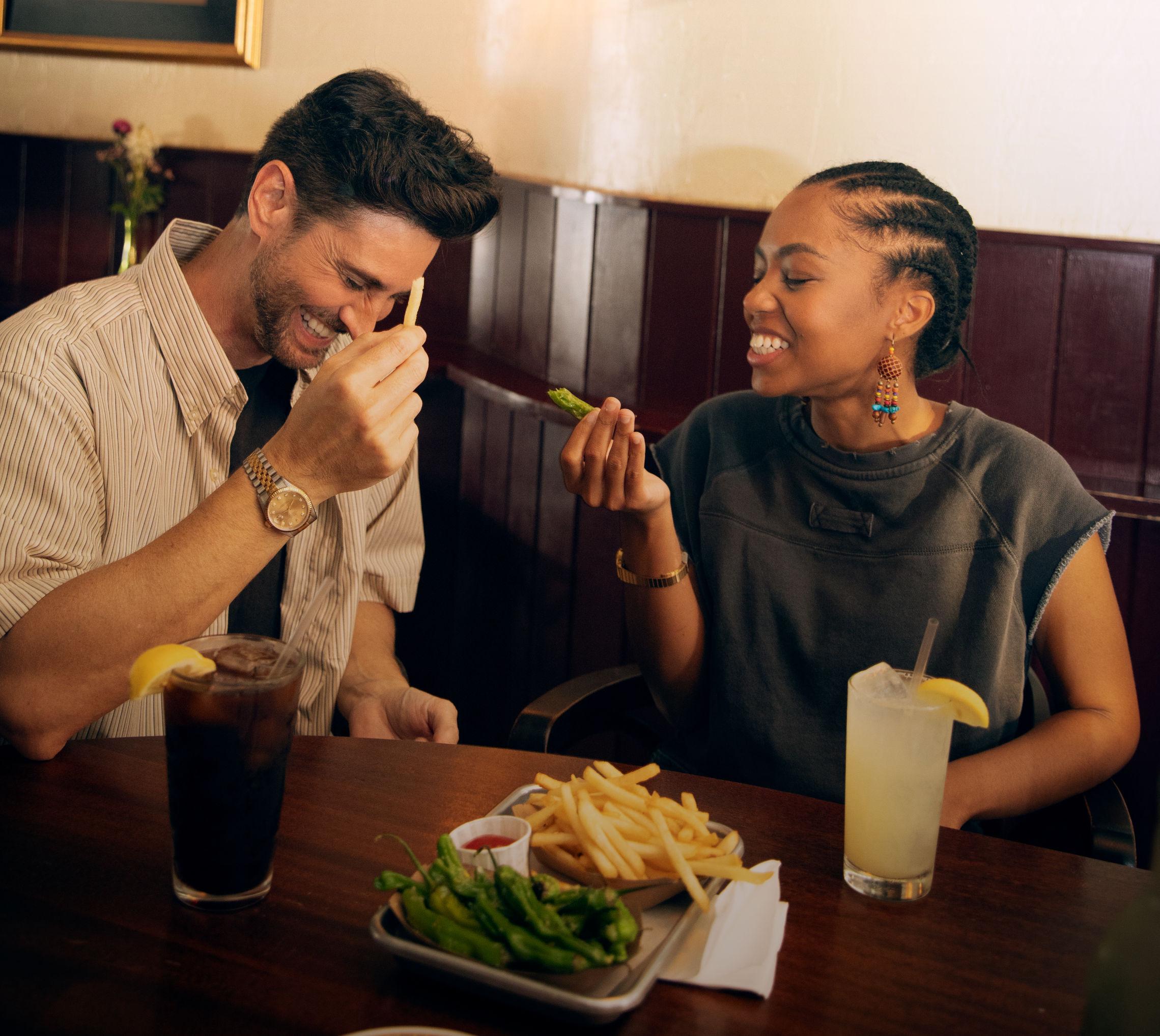 People enjoying connections on Bumble through photos, video chats, and expert advice.