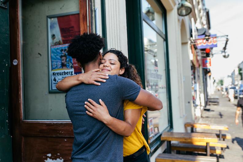 Friend Breakup — friends hug