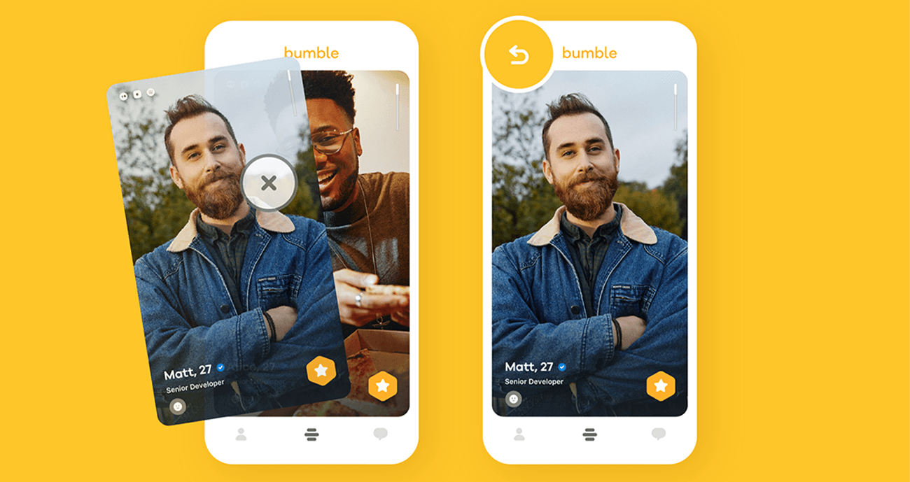 How to use the backtrack feature on Bumble to swipe back on matches.