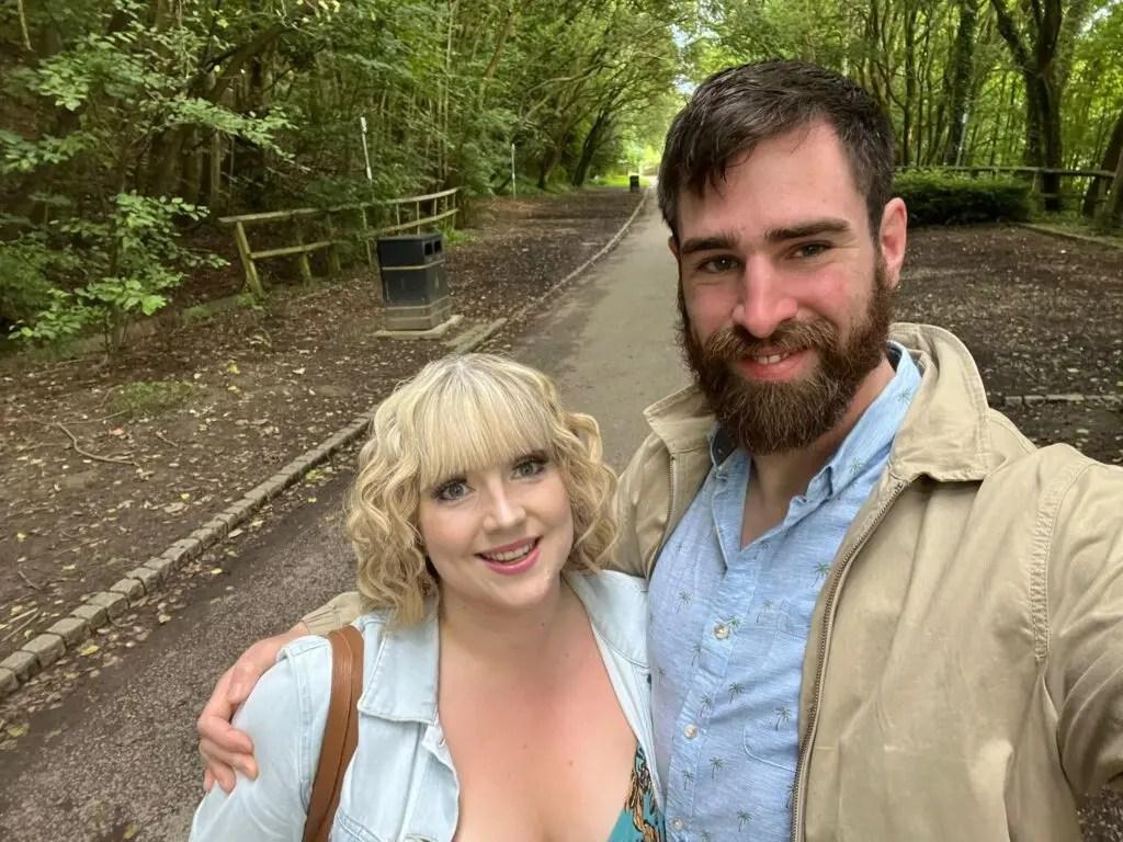 Gemma and Josh in a park