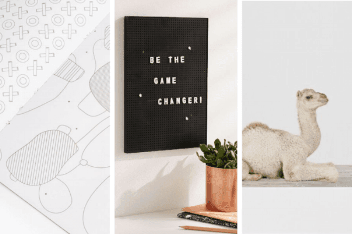 Modernist's Coloring Book ($18), Peg Board ($24), Baby Camel No. 2 Print (from $24)